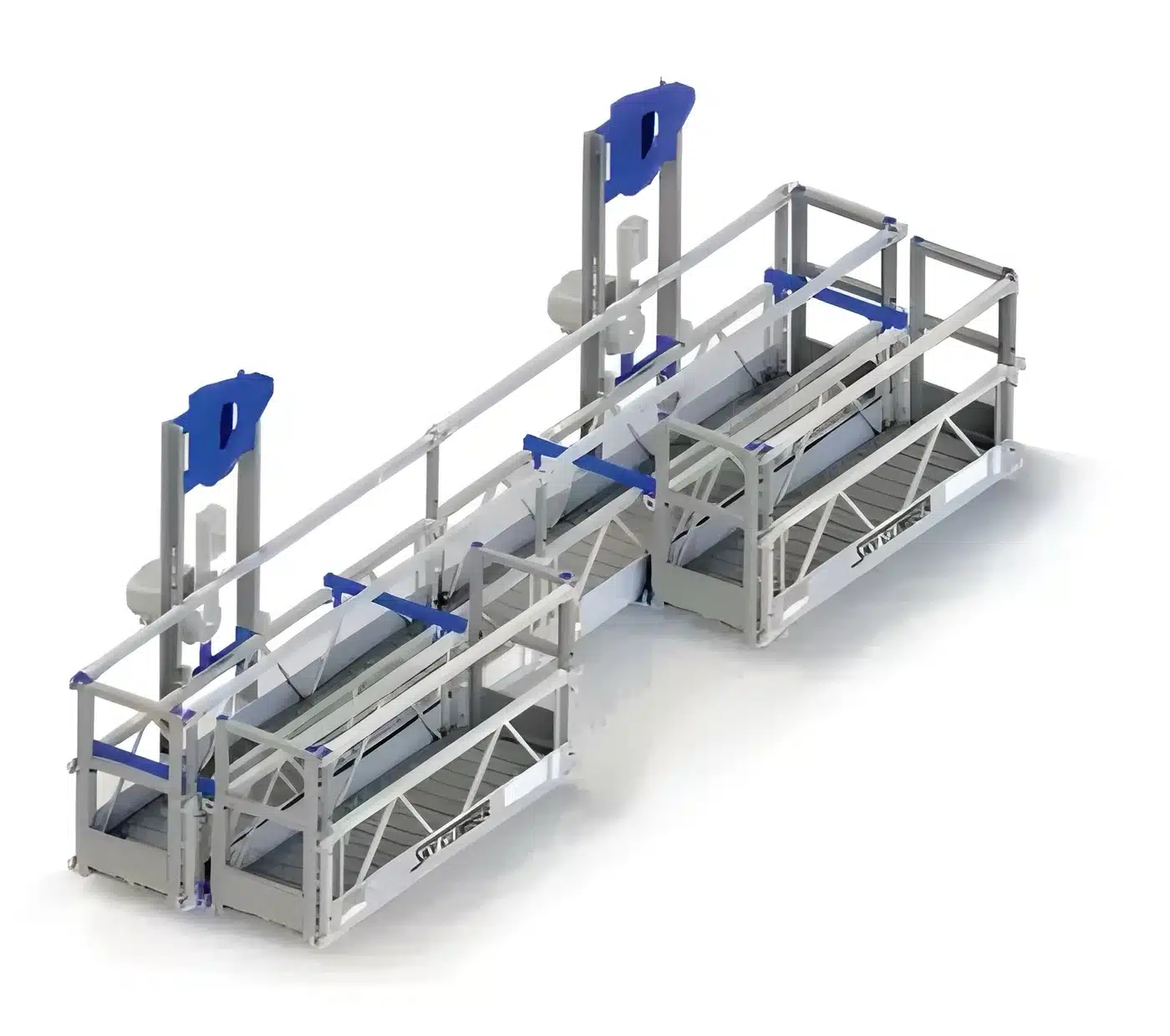 Representative Sky Climber modular suspended platform.